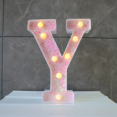 LED-valgustid roosa tähestiku täht 22cm numbriga akulamp helendav telgi öövalgusti pulma-sünnipäevapeoks Häid jõule