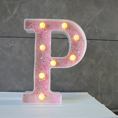 LED-valgustid roosa tähestiku täht 22cm numbriga akulamp helendav telgi öövalgusti pulma-sünnipäevapeoks Häid jõule
