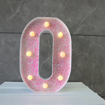 LED-valgustid roosa tähestiku täht 22cm numbriga akulamp helendav telgi öövalgusti pulma-sünnipäevapeoks Häid jõule
