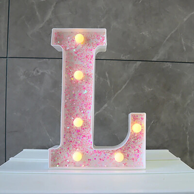 LED-valgustid roosa tähestiku täht 22cm numbriga akulamp helendav telgi öövalgusti pulma-sünnipäevapeoks Häid jõule