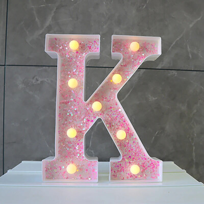 LED-valgustid roosa tähestiku täht 22cm numbriga akulamp helendav telgi öövalgusti pulma-sünnipäevapeoks Häid jõule