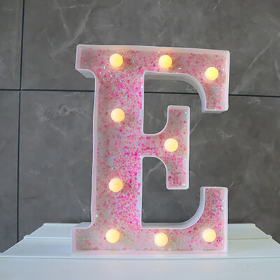 LED-valgustid roosa tähestiku täht 22cm numbriga akulamp helendav telgi öövalgusti pulma-sünnipäevapeoks Häid jõule