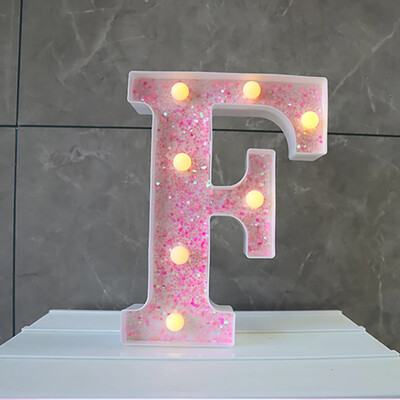 LED-valgustid roosa tähestiku täht 22cm numbriga akulamp helendav telgi öövalgusti pulma-sünnipäevapeoks Häid jõule
