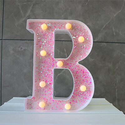 LED-valgustid roosa tähestiku täht 22cm numbriga akulamp helendav telgi öövalgusti pulma-sünnipäevapeoks Häid jõule