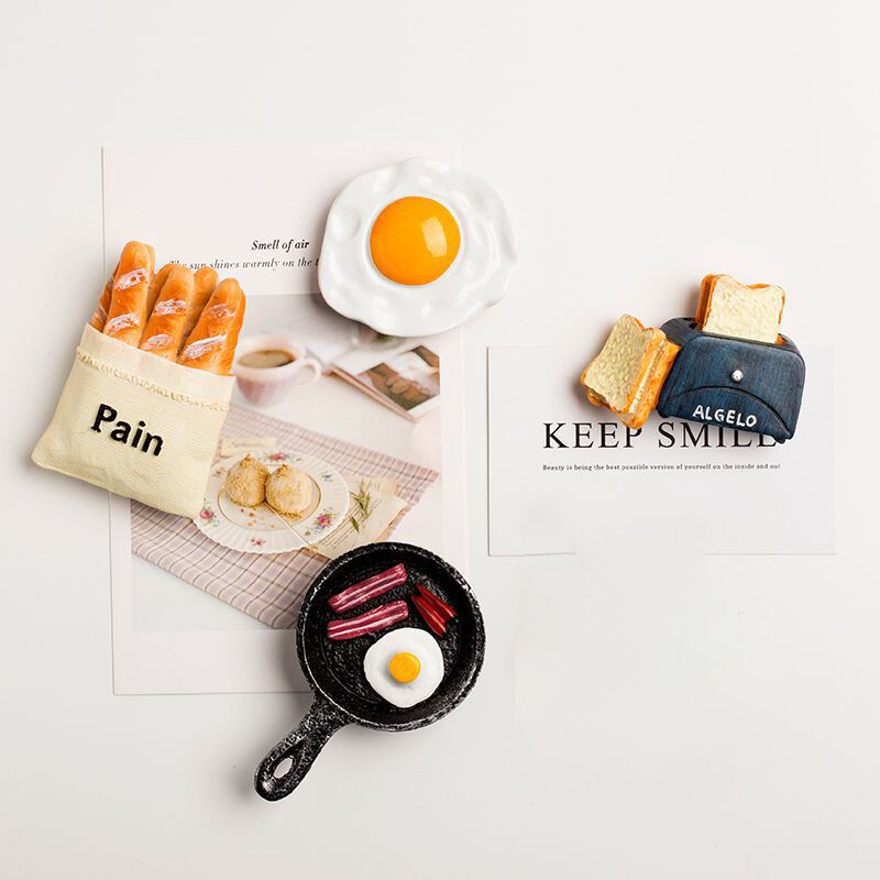 1 бр симулация на храна магнит за хладилник магнитен стикер паста фото смола домат яйце чайник мляко домашен кухненски декор подарък