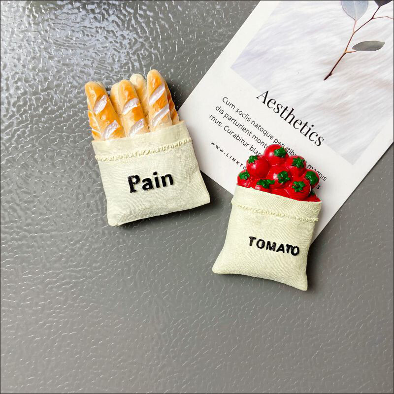 1 бр симулация на храна магнит за хладилник магнитен стикер паста фото смола домат яйце чайник мляко домашен кухненски декор подарък