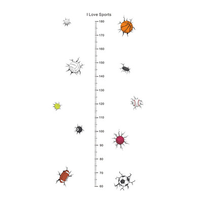 Vaikų augimo ūgio diagramos tapetai Futbolo sporto teminiai animaciniai filmai Sienų liniuotė vaikų kambariui Namai Žaidimų kambarys Svetainė Klasė