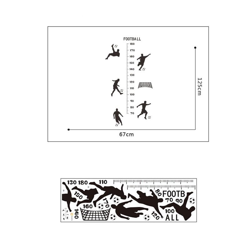 Vaikų augimo ūgio diagramos tapetai Futbolo sporto teminiai animaciniai filmai Sienų liniuotė vaikų kambariui Namai Žaidimų kambarys Svetainė Klasė