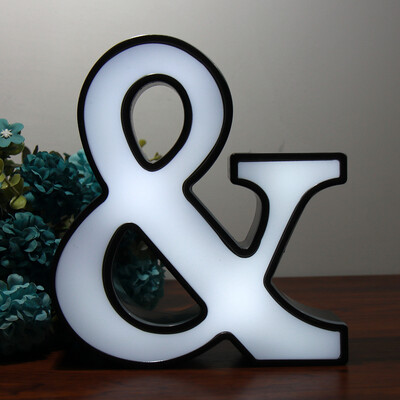 Light UP tähed LED tähestik kiri Valgus pulmatelk tähis Öövalgustid DIY lamp Koduklubi pidu jõulukaunistus 2024