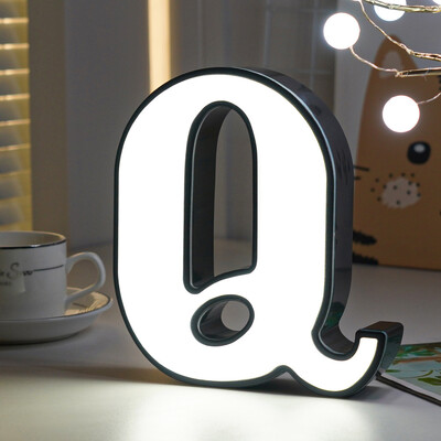 Light UP tähed LED tähestik kiri Valgus pulmatelk tähis Öövalgustid DIY lamp Koduklubi pidu jõulukaunistus 2024