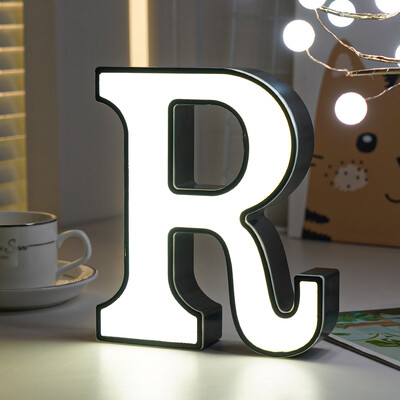 Light UP tähed LED tähestik kiri Valgus pulmatelk tähis Öövalgustid DIY lamp Koduklubi pidu jõulukaunistus 2024