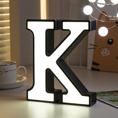 Light UP tähed LED tähestik kiri Valgus pulmatelk tähis Öövalgustid DIY lamp Koduklubi pidu jõulukaunistus 2024