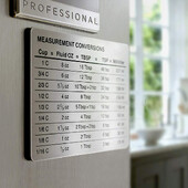 Преобразуване на измерване Магнит за хладилник от неръждаема стомана Везна Плоча Магнит за хладилник за чаши Течност Oz Милилитри Кухня