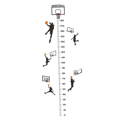 Диаграма на растежа на височината Стикер за стена Спортна тема Направи си сам Декор Измерване на височина Стикер за стена за вратата на детската стая Игрална стая Домашна спалня