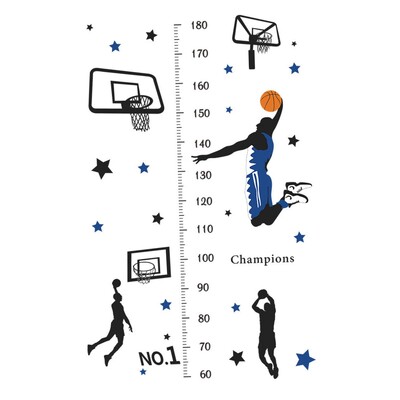 Диаграма на растежа на височината Стикер за стена Спортна тема Направи си сам Декор Измерване на височина Стикер за стена за вратата на детската стая Игрална стая Домашна спалня