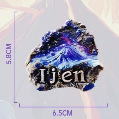 Азия Индонезия Бали Ijen Bromo Resin 3D магнити за хладилник Туристически сувенир Стикер за хладилник Занаятчийски подарък Декорация