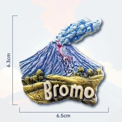 Азия Индонезия Бали Ijen Bromo Resin 3D магнити за хладилник Туристически сувенир Стикер за хладилник Занаятчийски подарък Декорация