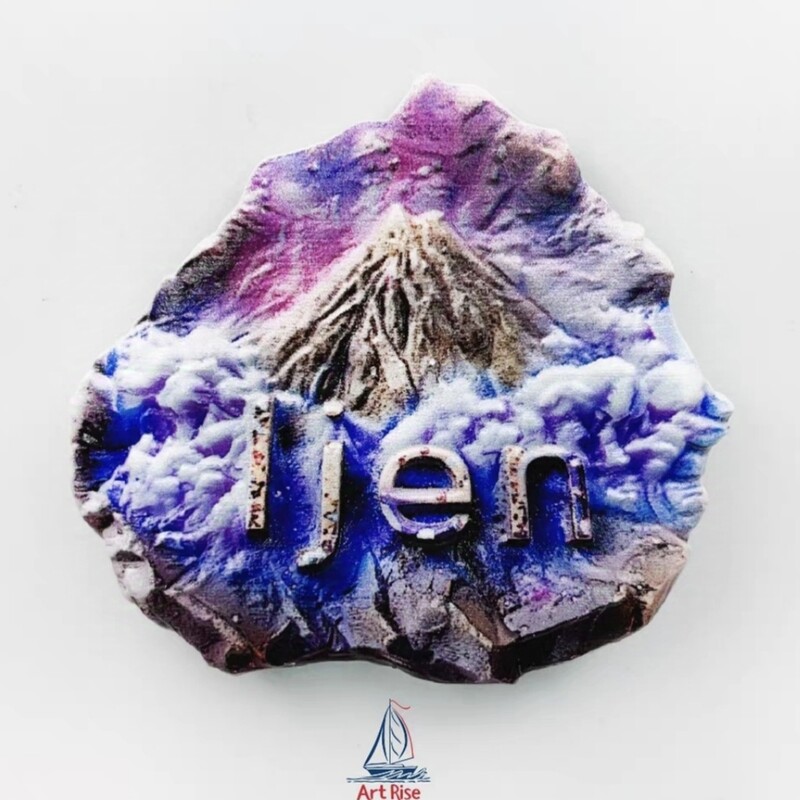 Азия Индонезия Бали Ijen Bromo Resin 3D магнити за хладилник Туристически сувенир Стикер за хладилник Занаятчийски подарък Декорация