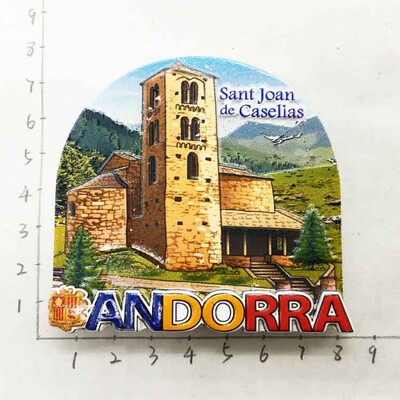 Европа Андора Туристически сувенири Магнити за хладилник Артикули за декорация Занаятчийски магнитни хладилници Колекция подаръци