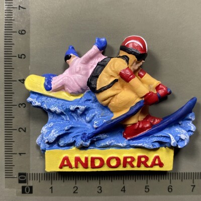 Европа Андора Туристически сувенири Магнити за хладилник Артикули за декорация Занаятчийски магнитни хладилници Колекция подаръци