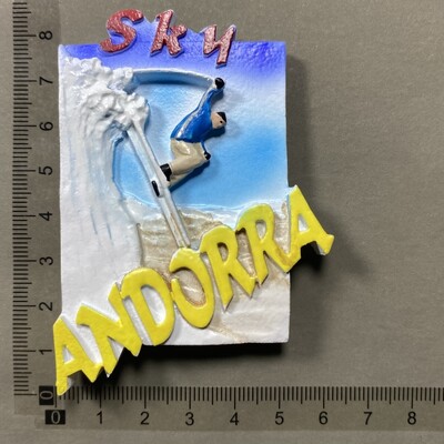 Европа Андора Туристически сувенири Магнити за хладилник Артикули за декорация Занаятчийски магнитни хладилници Колекция подаръци