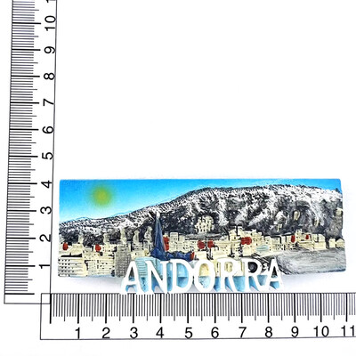 Европа Андора Туристически сувенири Магнити за хладилник Артикули за декорация Занаятчийски магнитни хладилници Колекция подаръци