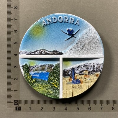 Европа Андора Туристически сувенири Магнити за хладилник Артикули за декорация Занаятчийски магнитни хладилници Колекция подаръци