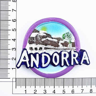 Европа Андора Туристически сувенири Магнити за хладилник Артикули за декорация Занаятчийски магнитни хладилници Колекция подаръци