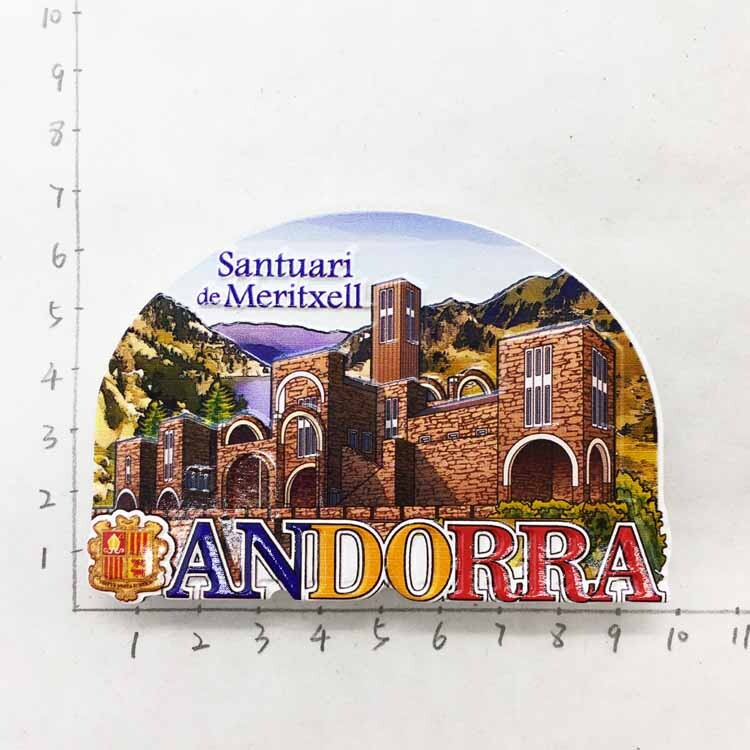 Европа Андора Туристически сувенири Магнити за хладилник Артикули за декорация Занаятчийски магнитни хладилници Колекция подаръци