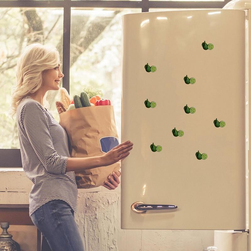 3D анимационен филм с плодове Магнити за хладилник Декорация на дома Декорация Храна Магнитен стикер Пастър Прекрасни детски подаръци Черна дъска Зеленчуци
