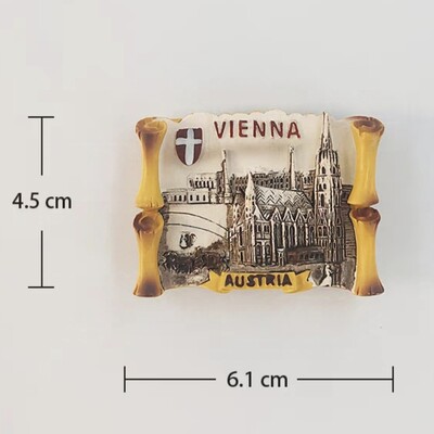 Европа Австрия 3D магнити за хладилник Туристически сувенири Магнити за хладилник Колекция стикери Занаятчийски предмети за декорация
