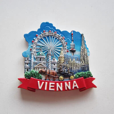 Европа Австрия 3D магнити за хладилник Туристически сувенири Магнити за хладилник Колекция стикери Занаятчийски предмети за декорация