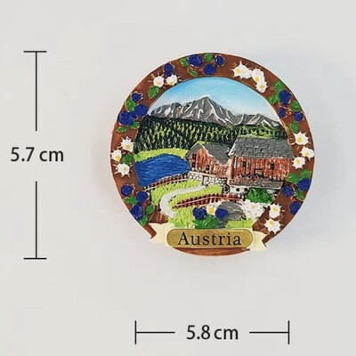 Европа Австрия 3D магнити за хладилник Туристически сувенири Магнити за хладилник Колекция стикери Занаятчийски предмети за декорация