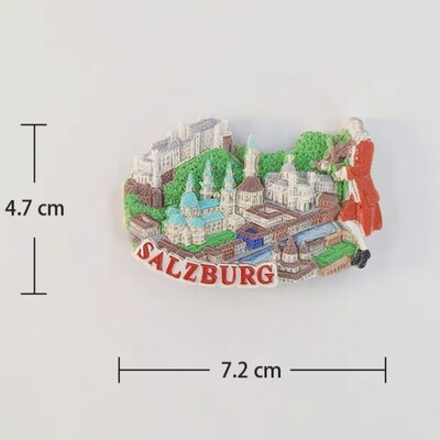 Европа Австрия 3D магнити за хладилник Туристически сувенири Магнити за хладилник Колекция стикери Занаятчийски предмети за декорация