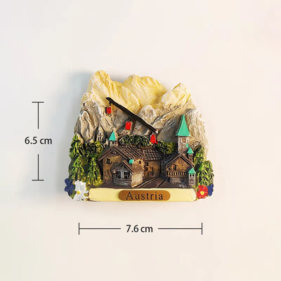 Европа Австрия 3D магнити за хладилник Туристически сувенири Магнити за хладилник Колекция стикери Занаятчийски предмети за декорация
