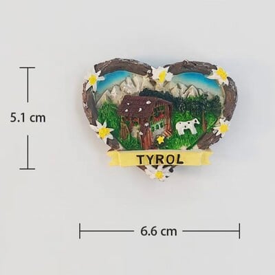 Европа Австрия 3D магнити за хладилник Туристически сувенири Магнити за хладилник Колекция стикери Занаятчийски предмети за декорация