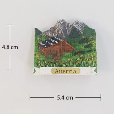 Европа Австрия 3D магнити за хладилник Туристически сувенири Магнити за хладилник Колекция стикери Занаятчийски предмети за декорация