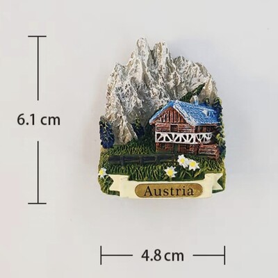 Европа Австрия 3D магнити за хладилник Туристически сувенири Магнити за хладилник Колекция стикери Занаятчийски предмети за декорация