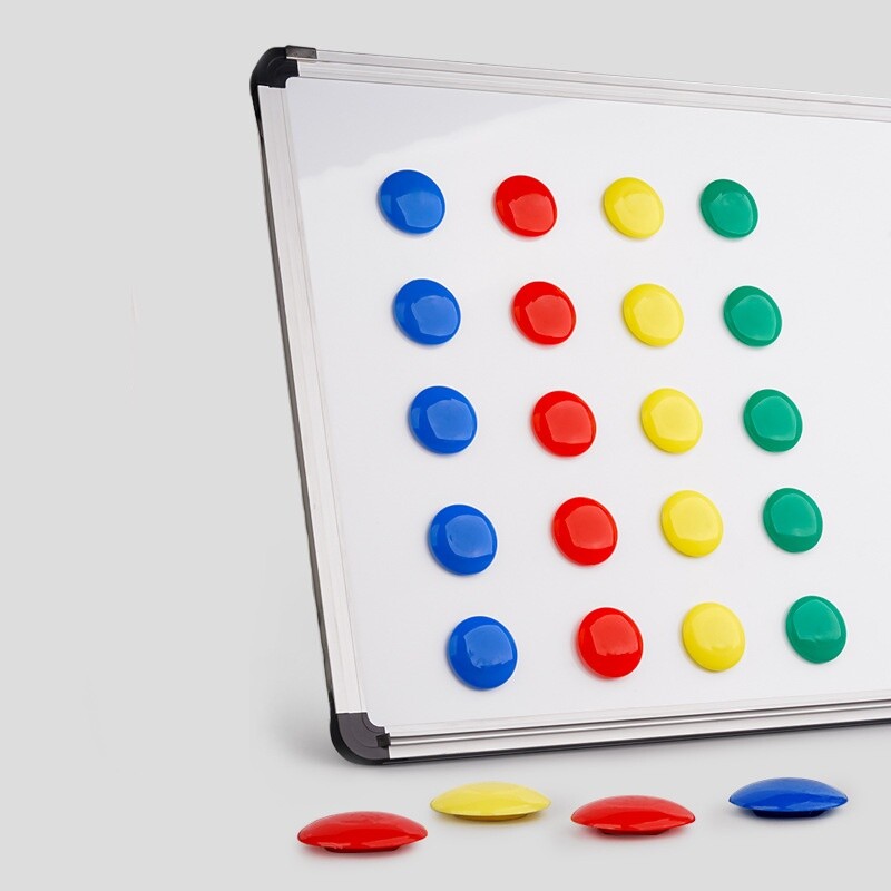 2 см домашен декор Хладилник Магнитна пръчка Кръгла магнитна катарама Магнитна зърнеста бяла дъска Черна дъска Цветен магнитен пирон Обучение