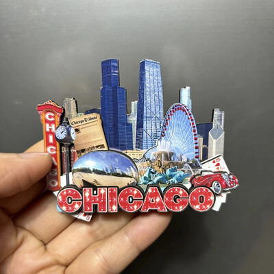 Дървени магнити за хладилник 3D Дания Русия Канада САЩ Хавай Мемориал за пътуване Магнитен стикер за хладилник Сувенир за декорация на дома