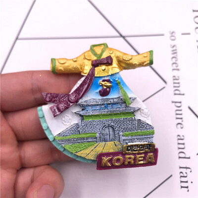 Различни Корейски световен туризъм Възпоменателни магнити за хладилник Традиционна корейска рокля Сеулска кула Корея Архитектура Декор Подаръци