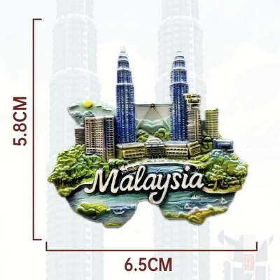 Азия, Малайзия, смола, 3D магнити за хладилник, туристически сувенир, стикер за хладилник, ръкоделие, подарък, декорация