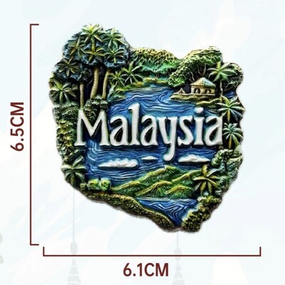 Азия, Малайзия, смола, 3D магнити за хладилник, туристически сувенир, стикер за хладилник, ръкоделие, подарък, декорация
