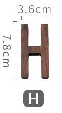 1 vnt. riešutmedžio medinės raidės angliškos abėcėlės „pasidaryk pats“ asmeninis vardo dizainas Menas amatai Laisvai stovinčios širdies vestuvių namų dekoras