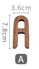 1 vnt. riešutmedžio medinės raidės angliškos abėcėlės „pasidaryk pats“ asmeninis vardo dizainas Menas amatai Laisvai stovinčios širdies vestuvių namų dekoras