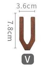 1 vnt. riešutmedžio medinės raidės angliškos abėcėlės „pasidaryk pats“ asmeninis vardo dizainas Menas amatai Laisvai stovinčios širdies vestuvių namų dekoras