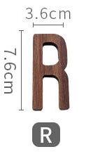 1 vnt. riešutmedžio medinės raidės angliškos abėcėlės „pasidaryk pats“ asmeninis vardo dizainas Menas amatai Laisvai stovinčios širdies vestuvių namų dekoras