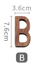 1 vnt. riešutmedžio medinės raidės angliškos abėcėlės „pasidaryk pats“ asmeninis vardo dizainas Menas amatai Laisvai stovinčios širdies vestuvių namų dekoras