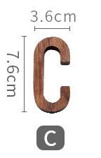 1 vnt. riešutmedžio medinės raidės angliškos abėcėlės „pasidaryk pats“ asmeninis vardo dizainas Menas amatai Laisvai stovinčios širdies vestuvių namų dekoras