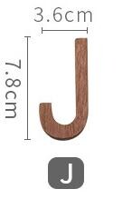 1 vnt. riešutmedžio medinės raidės angliškos abėcėlės „pasidaryk pats“ asmeninis vardo dizainas Menas amatai Laisvai stovinčios širdies vestuvių namų dekoras